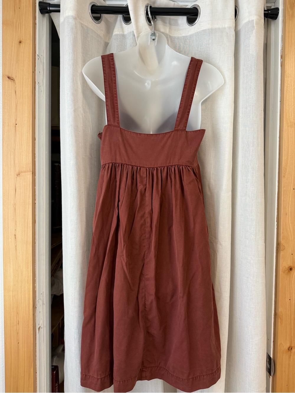 Lands' End Women's Size 8 Tank Sleeveless Rust Maroon Dress Midi - Picture 2 of 7